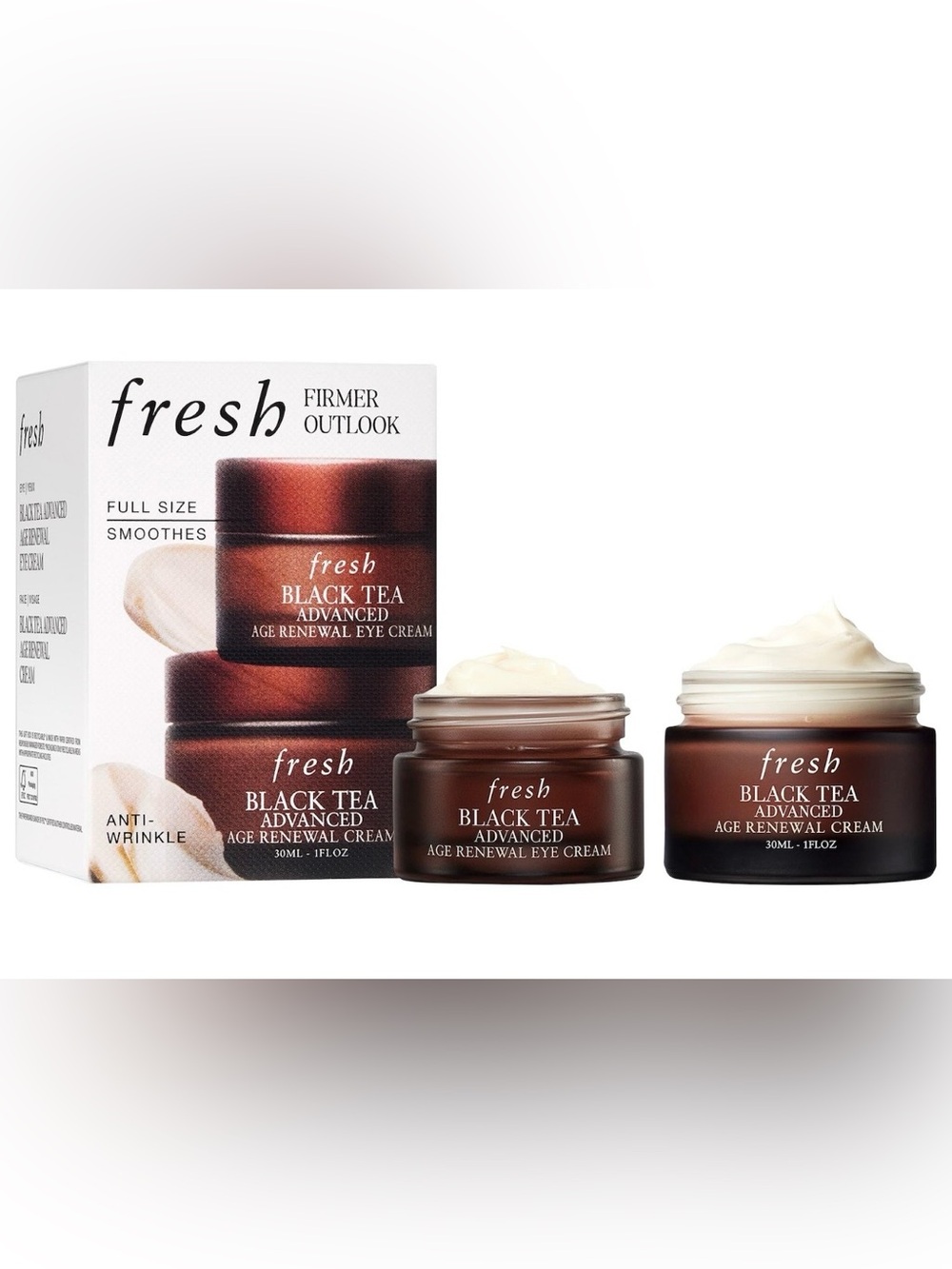 FRESH DUO- Black Tea Advanced Age Renewal Eye and Face Cream Full Size Set